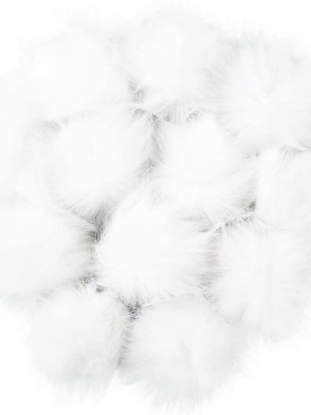12 Pieces Christmas White Faux Fur Pom Pom Balls